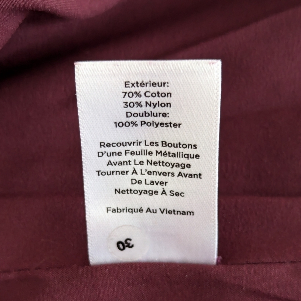 Talbots Purple Jacket military style size 4 - Picture 11 of 11